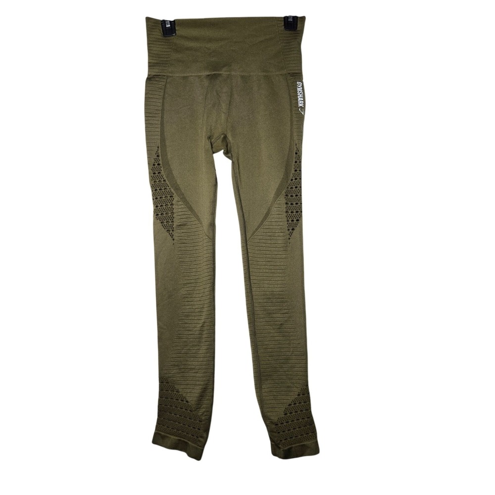 Gymshark Womens Energy Seamless Leggings Size XS Active Athletic‎ Workout Olive